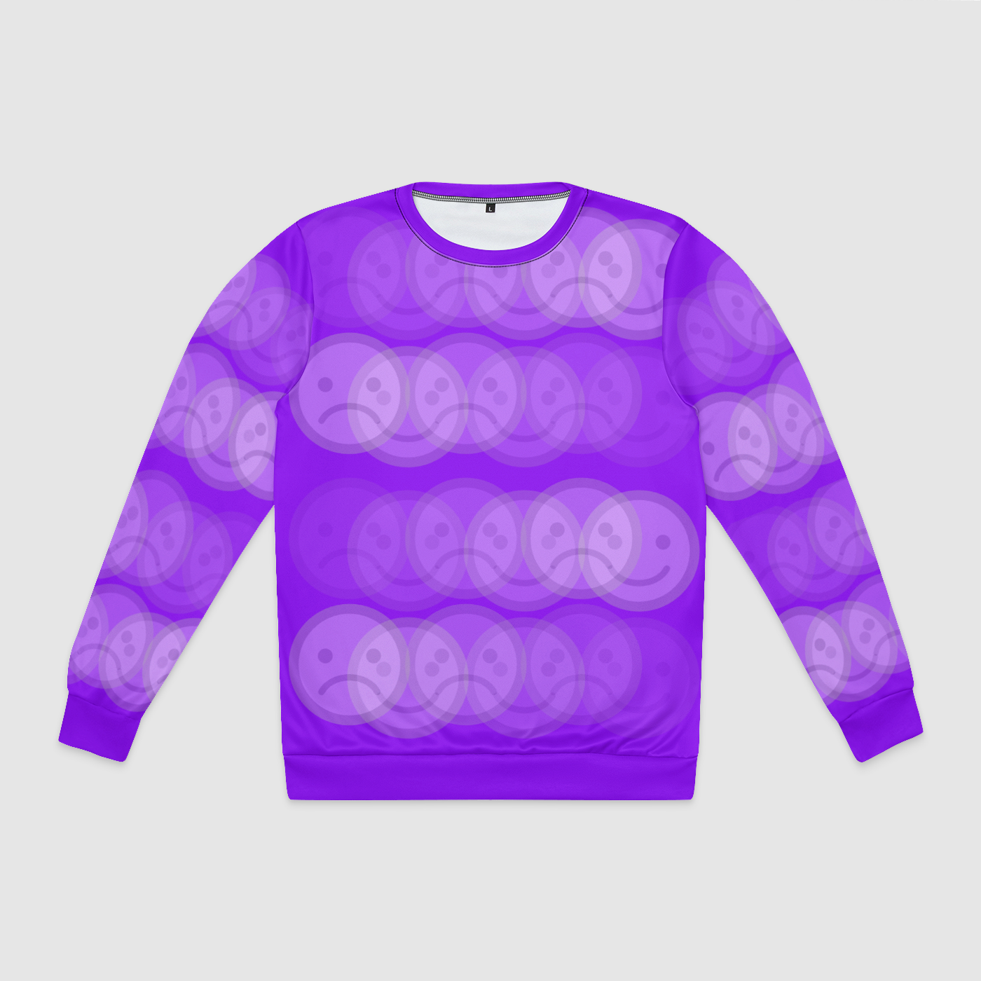 * Silent Disco Crewneck Sweatshirt (Violet)